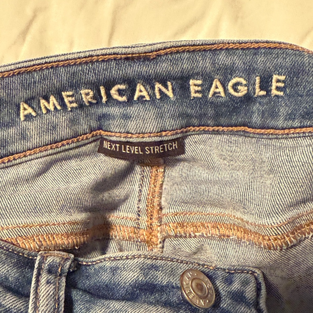 Women's Blue Flare Jeans - Picture 4 of 5